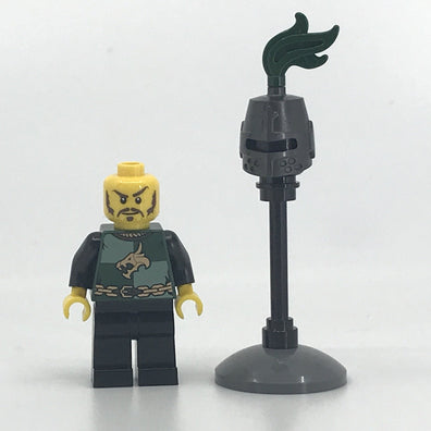 Kingdoms - Dragon Knight Quarters, Helmet Closed, Long Brown Moustache